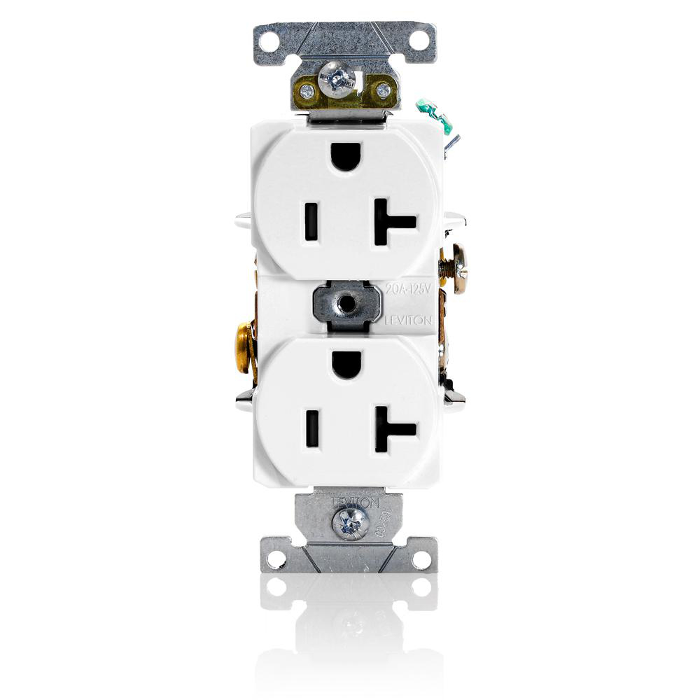 Product image for Receptacle straight 2P3W 125V 20A white