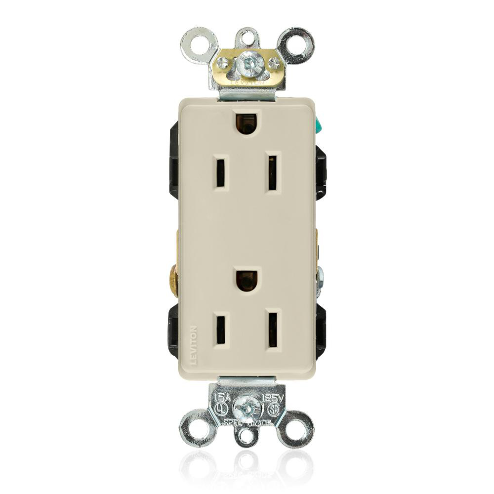 Product image for Receptacle 5-15R EHD duplex decora 15A 125V ivo