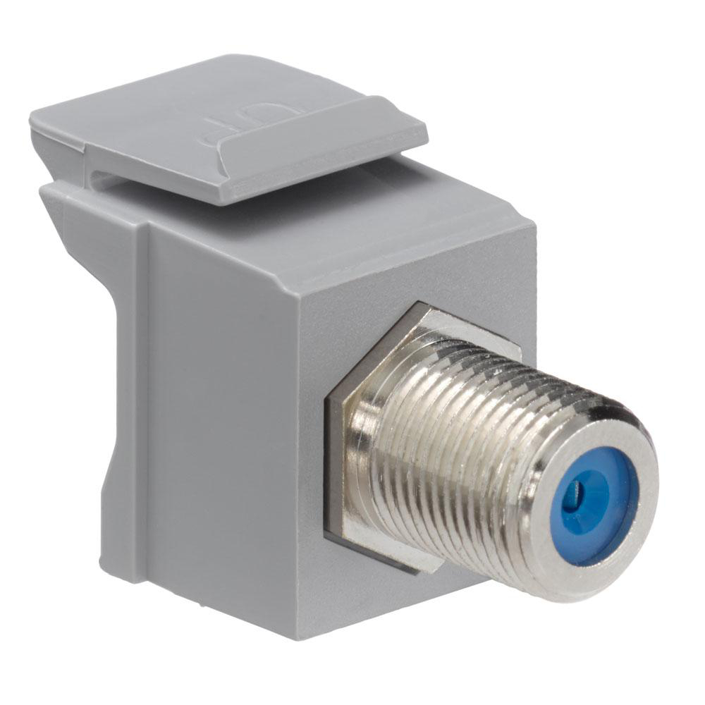 Product image for Adapter f-type fem 360.. nickel plated 75O gry