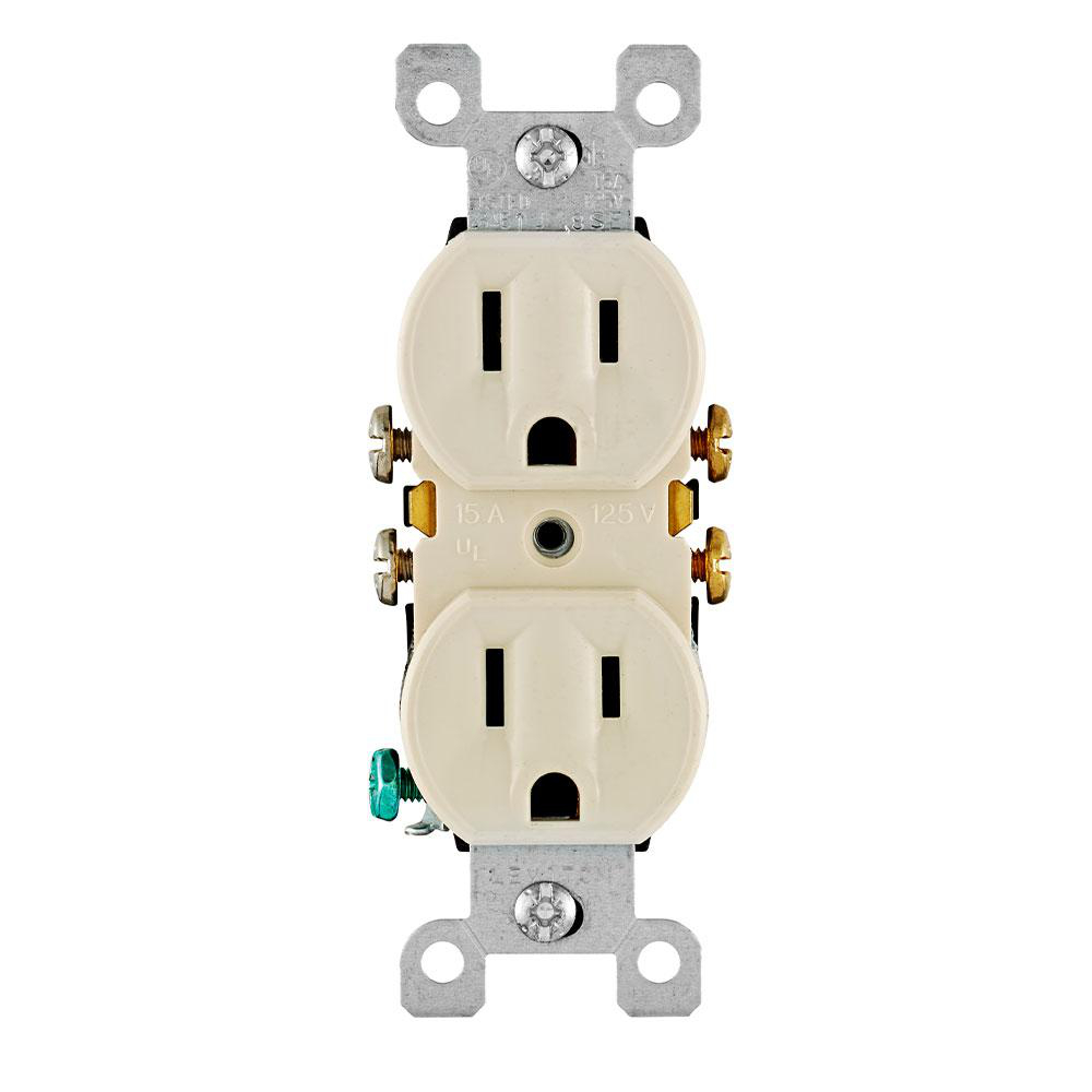 Product image for Receptacle 5-15R round duplex 15A 125V almlt