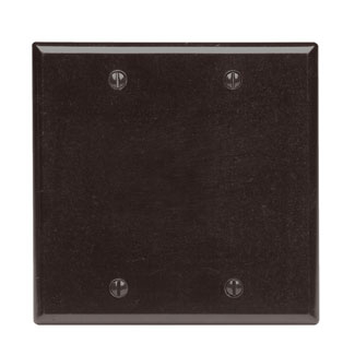 Product image for Cover plate 2 blank 2 gang brown