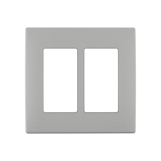 Product image for Wall plate snap-on polymer 2G pebble grey