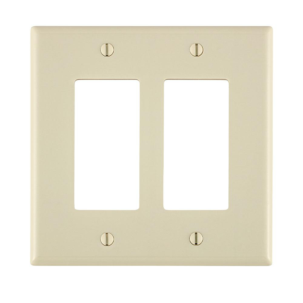 Product image for Cover plate decora 2 gang almlit