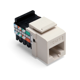 Product image for Connector Cat5 utp 8C light almond quickport