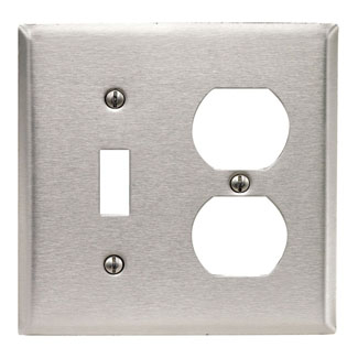 Product image for Wallplate combination 2-gang 1-toggle 1-duplex