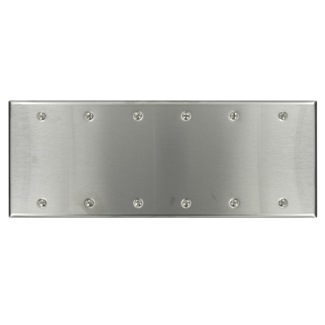 Product image for Wallplate standard 6-gang no device blank 302SS