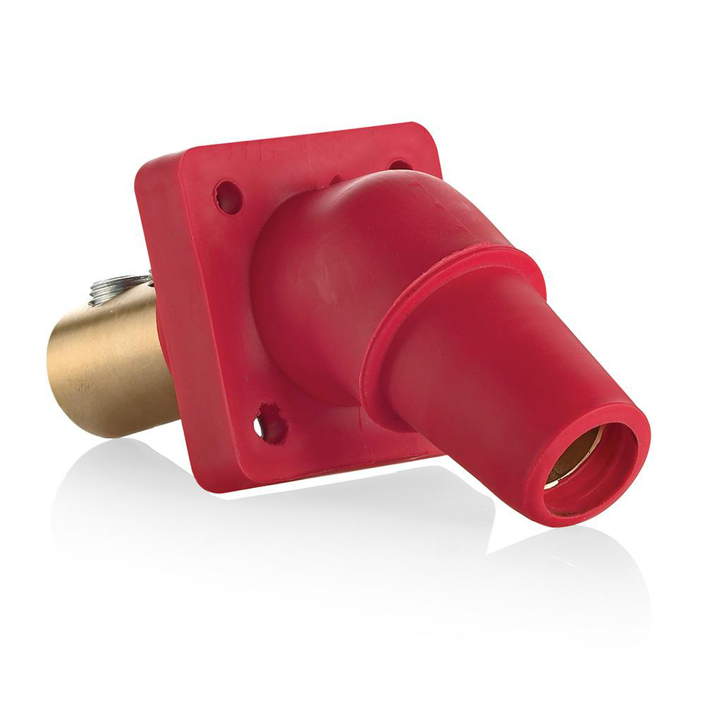 Product image for Female Receptacle, 45-Degree, 2/0 - 4/0 AWG, Double Set Screw Termination