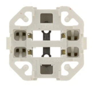 Product image for Vertical snap-in (bottom) fluorescent lampholder for 26/32 watt lamps with
