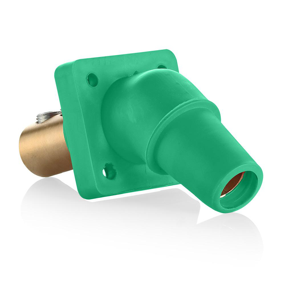 Product image for Female Receptacle, 45-Degree, 2/0 - 4/0 AWG, Double Set Screw Termination
