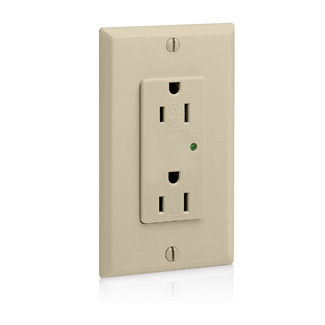 Product image for Receptacle straight Decora 2P3W 125V 15A ivory