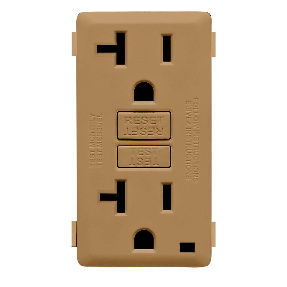 LEVITON RKG20-WC FACE KIT RETROFIT PB WARM CARAMEL 20A GFCI COLOR CHANGE