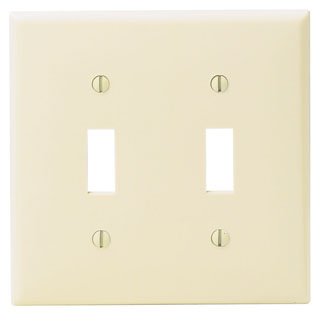Product image for Cover plate 2 toggle switch 2 gang almlit