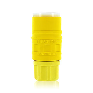 Product image for Connector locking 2P 3W 277V 15AMP yellow