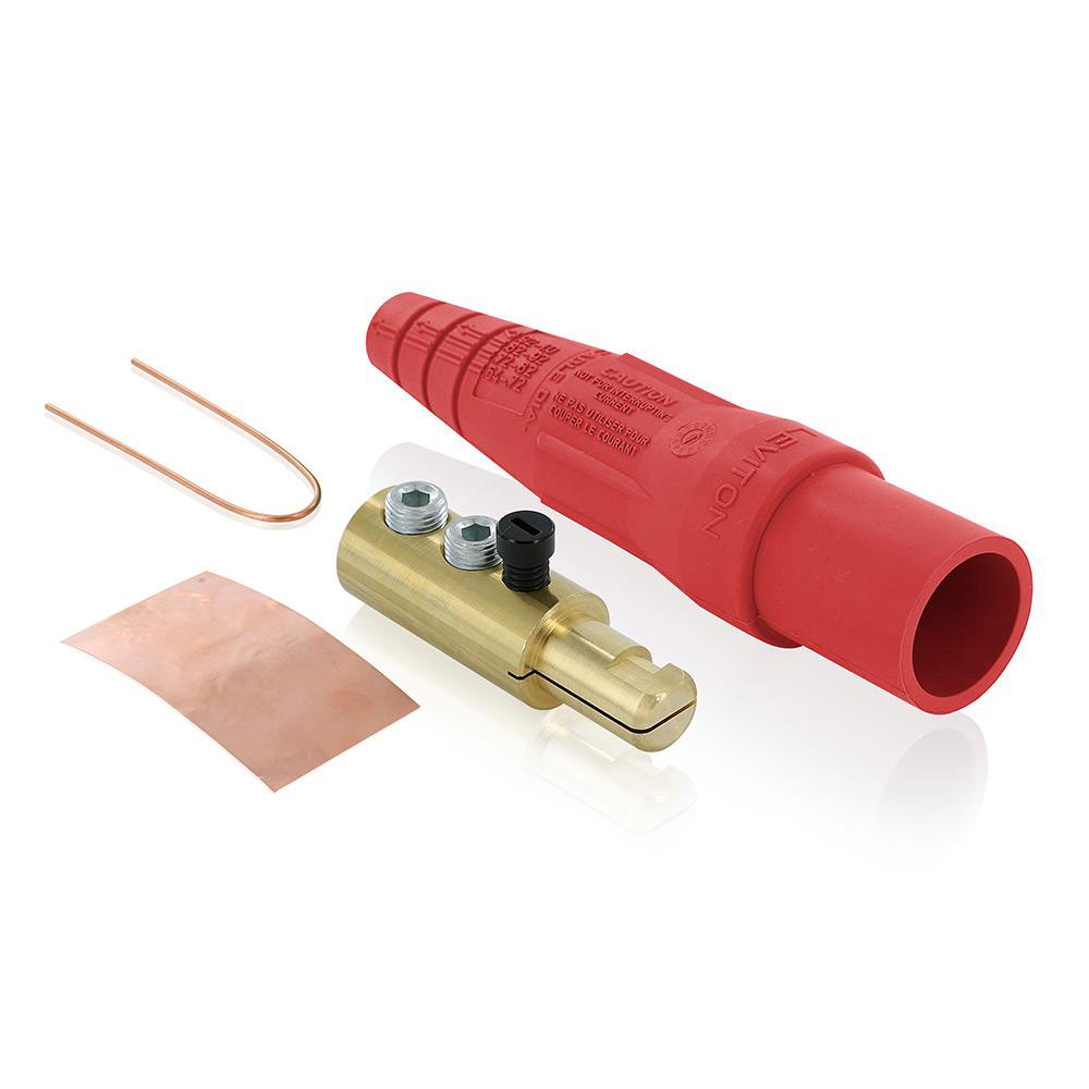Product image for Male Plug, 2/0 - 4/0 AWG, Double Set Screw Termination