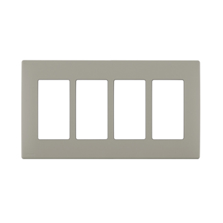 Product image for Wall plate snap-on polymer 4G wood smoke