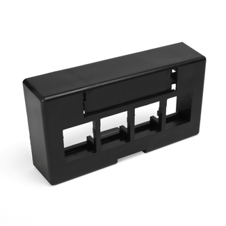 Product image for Faceplate modular furniture ext depth 4port blk