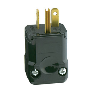 Product image for Plug straight 2P 3W 125V 20AMP black