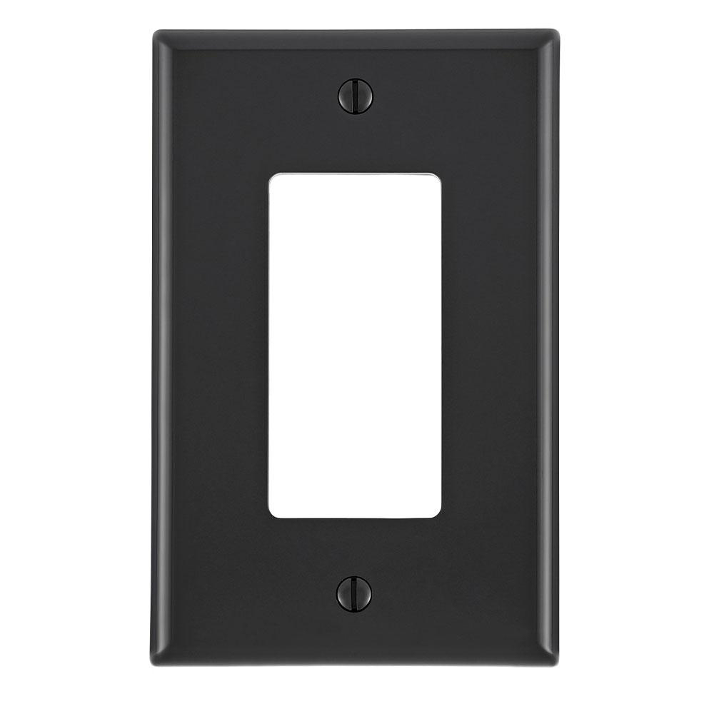 Product image for Wallplate midway 1-gang decora/GFCI device thermoplastic black