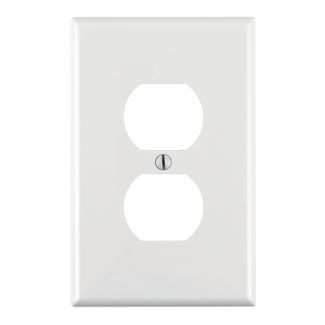 Product image for Cover plate midway 1 receptacle duplex 1 gang whi
