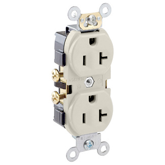 Product image for Receptacle 5-20R HD round duplex 20A 125V almlit