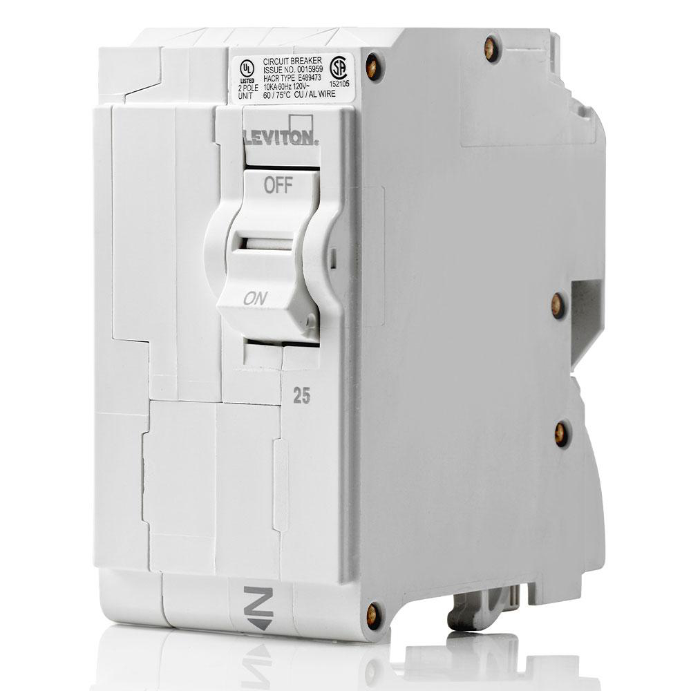 Product image for 25A 2-Pole Standard Hydraulic Magnetic Branch Circuit Breaker