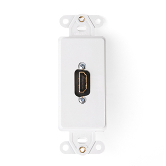 Product image for Insert HDMI feedthrough 1G Decora wht quickport