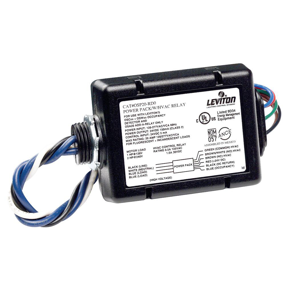 Product image for Power pack occupancy sensor plastic blk 50mA 24v
