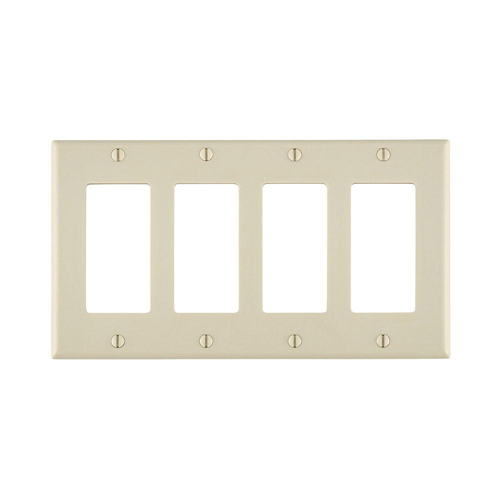 Product image for Wallplate 4-Decora standard 4-gang almond