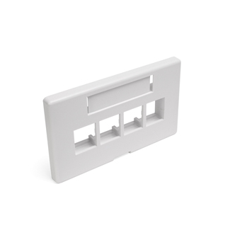 Product image for Faceplate modular furniture 4port wht
