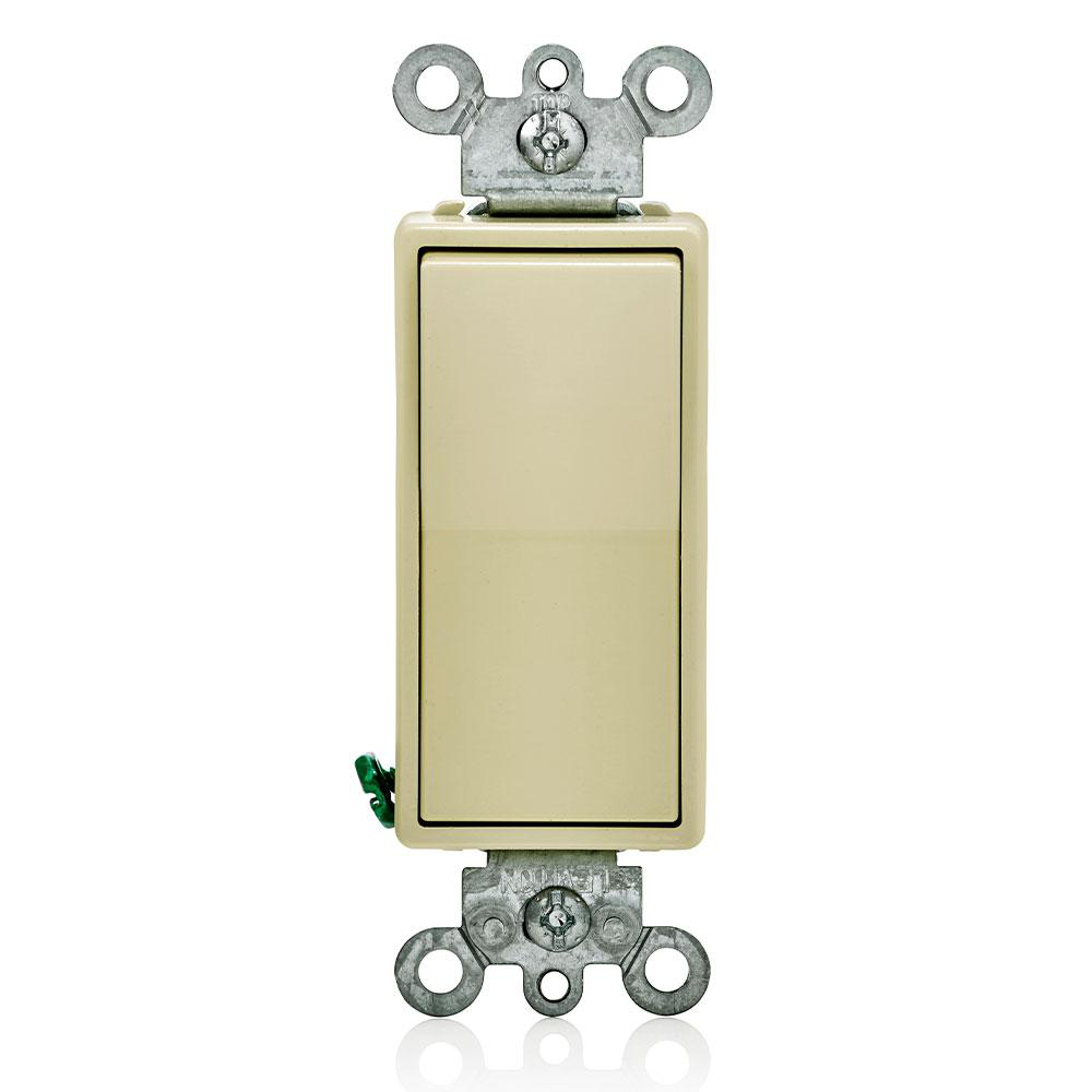 Product image for LEVITON 5604-2I SWITCH DECORA IVORY 15A 120V 277V 4WAY QUICKWIRE PUSHIN & SIDE WIRED