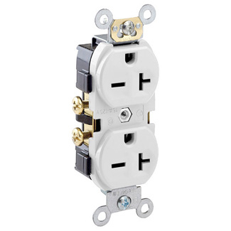Product image for Receptacle straight 2P3W 250V 20A white