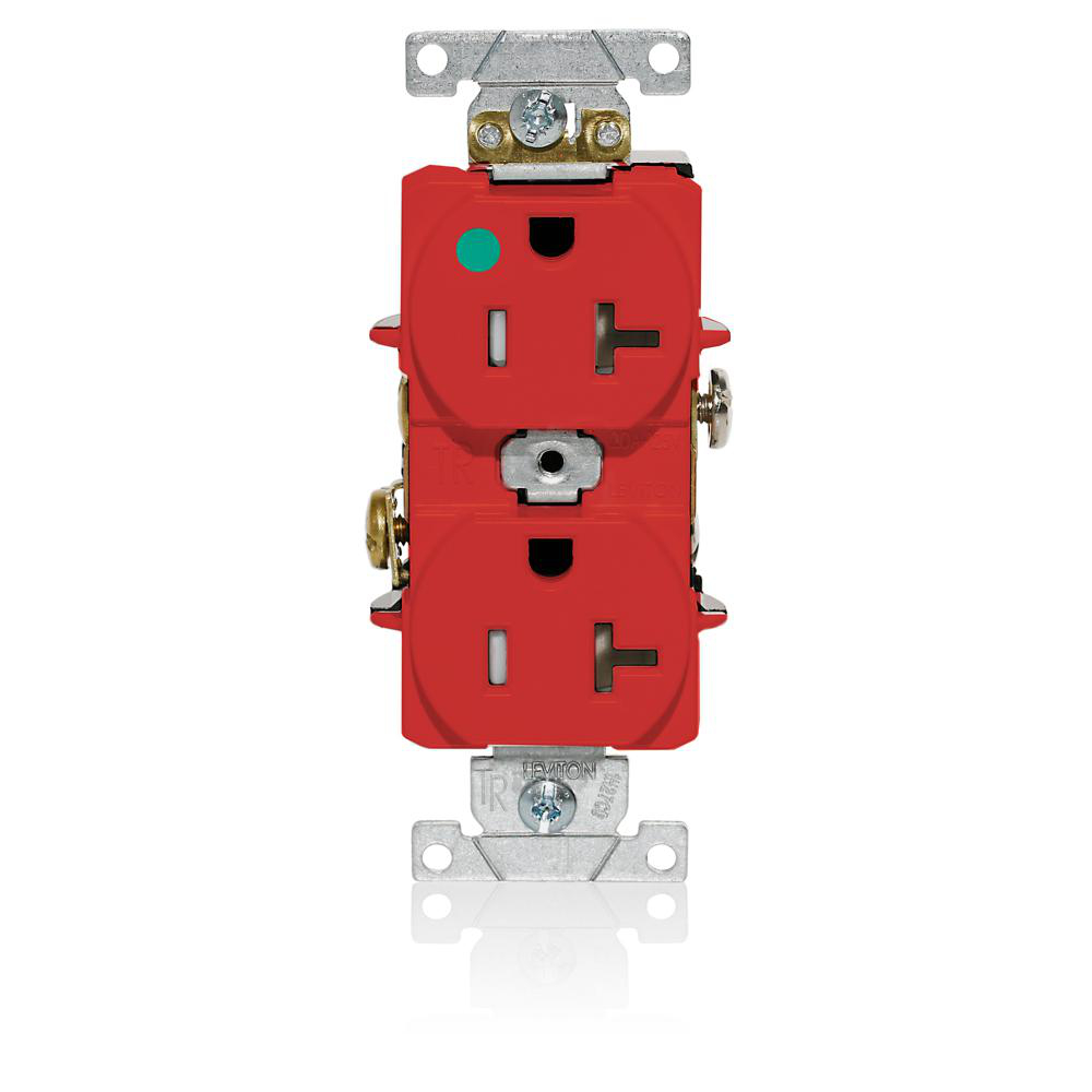 Product image for Tamper-Resistant Duplex Receptacle, 20 Amp, 125 Volt