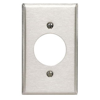 Product image for Receptacle wallplate device mount 1-gang stainless steel