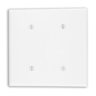 Product image for Wallplate standard 2-gang no device thermoset white