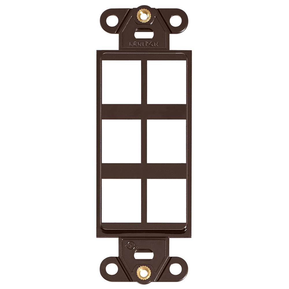 Product image for Insert multimedia 6-port brown