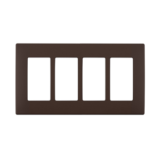 Product image for Wall plate snap-on polymer 4G walnut bark