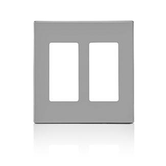 Product image for Cover plate 2 decora 2 gang grey