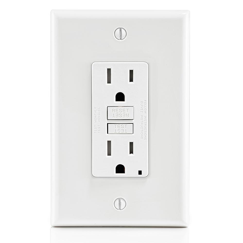 Product image for 15 Amp SmartlockPro® GFCI Receptacle/Outlet, Tamper-Resistant