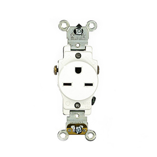 Product image for Receptacle straight 2P3W 250V 15A white
