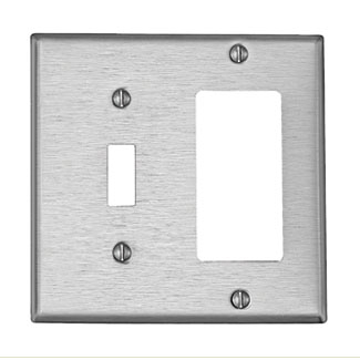 Product image for Wallplate combination 1-Decora/gfci 1-toggle 2g