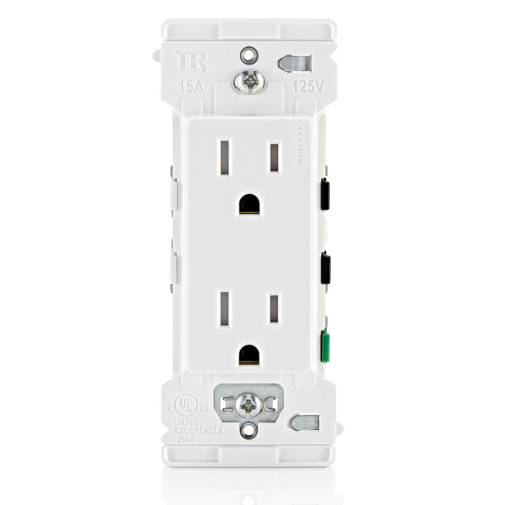 Product image for LEVITON E5325-W DECORA EDGE RECPT 15A125V WH