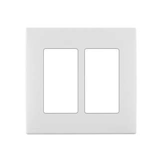 Product image for Wallplate Renu® screwless snap-on 2-gang white