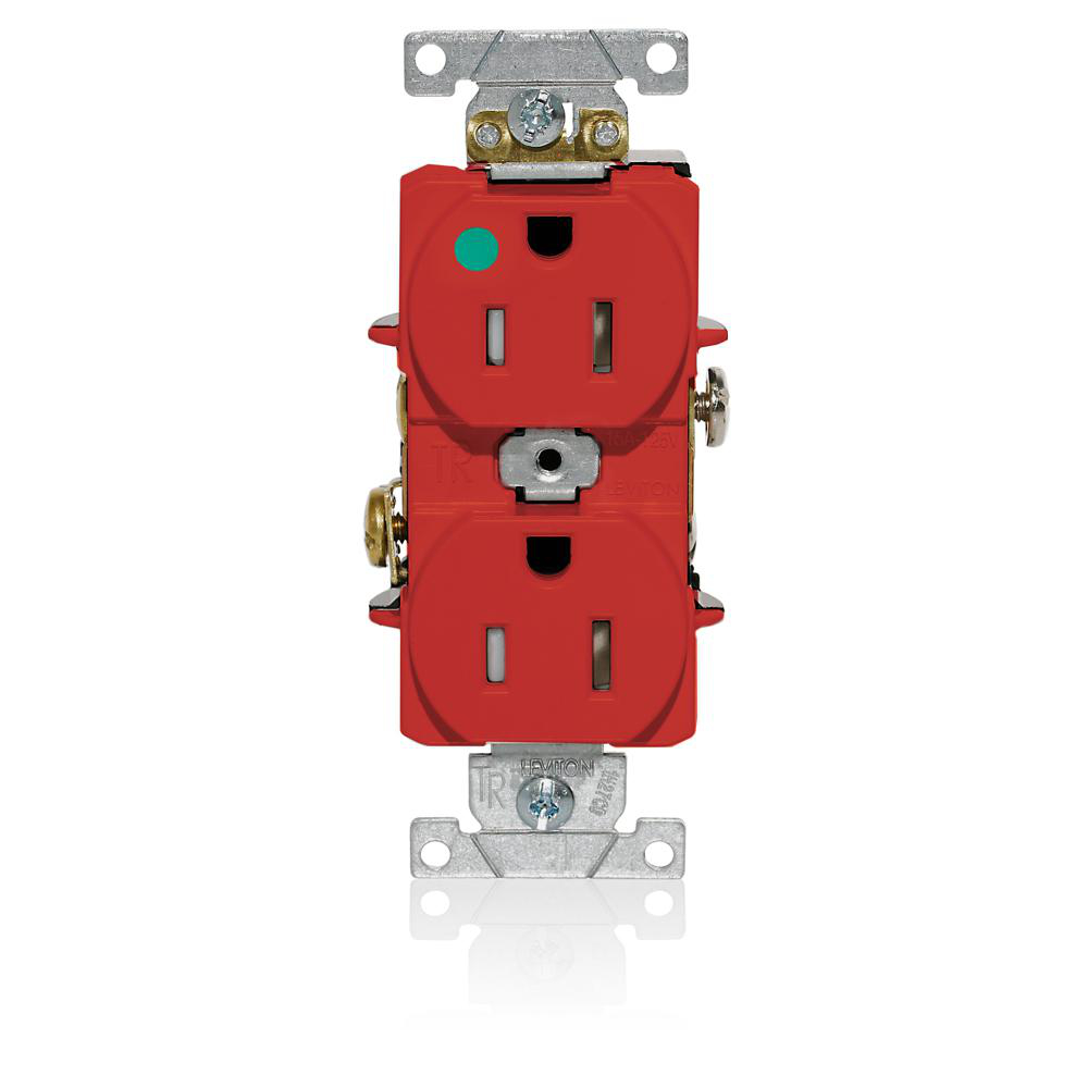 Product image for Tamper-Resistant Duplex Receptacle, 15 Amp, 125 Volt