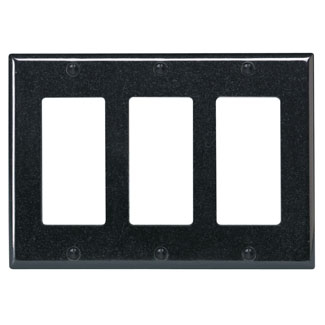 Product image for Wallplate Decora/gfci device mount 3-gang black