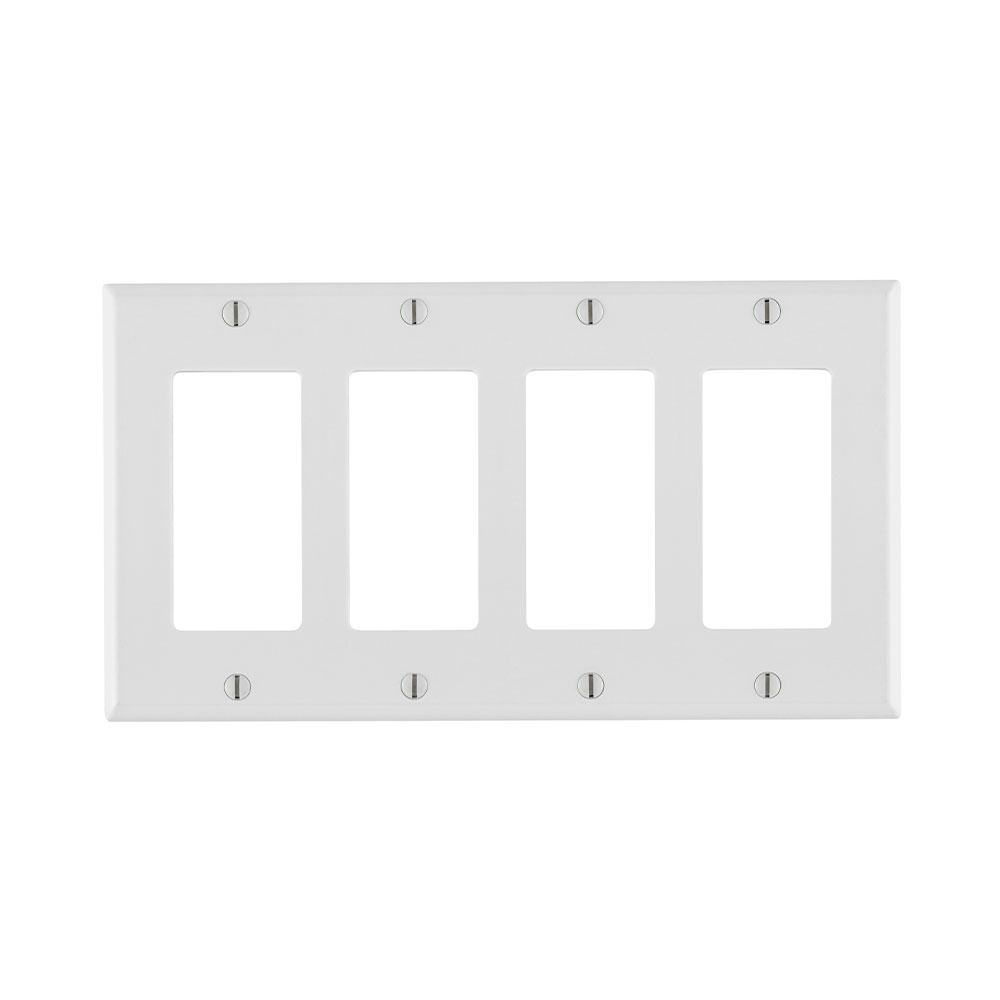 Product image for Cover plate decora 4 gang white