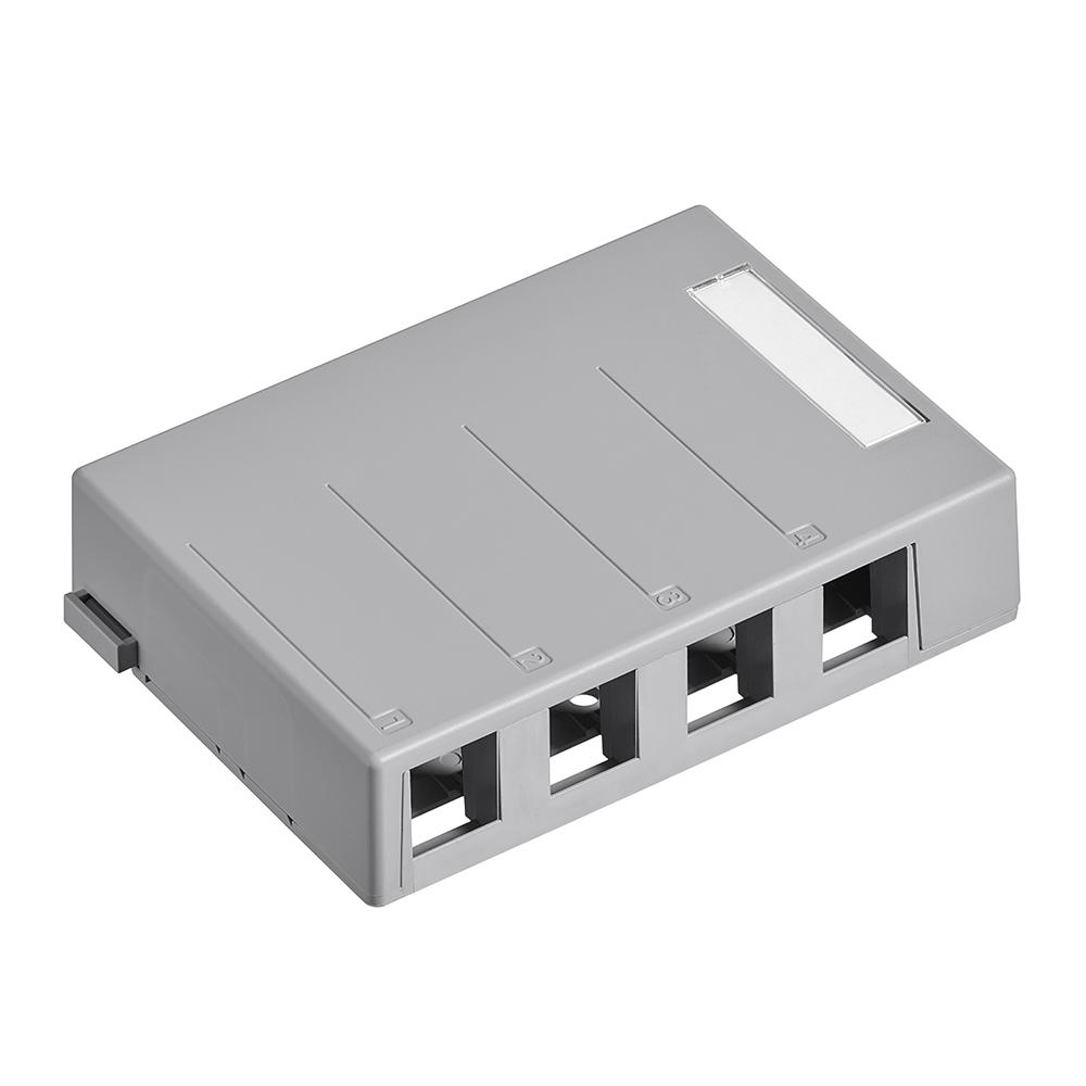 Product image for Housing surface mount plst 4 port gry quickport