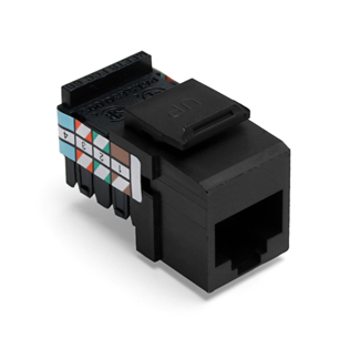 Product image for Connector UTP USOC 8P8C plastic black