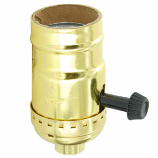 Product image for Medium Base Complete, Aluminum Shell Incandescent Lampholder, Removeable Turn