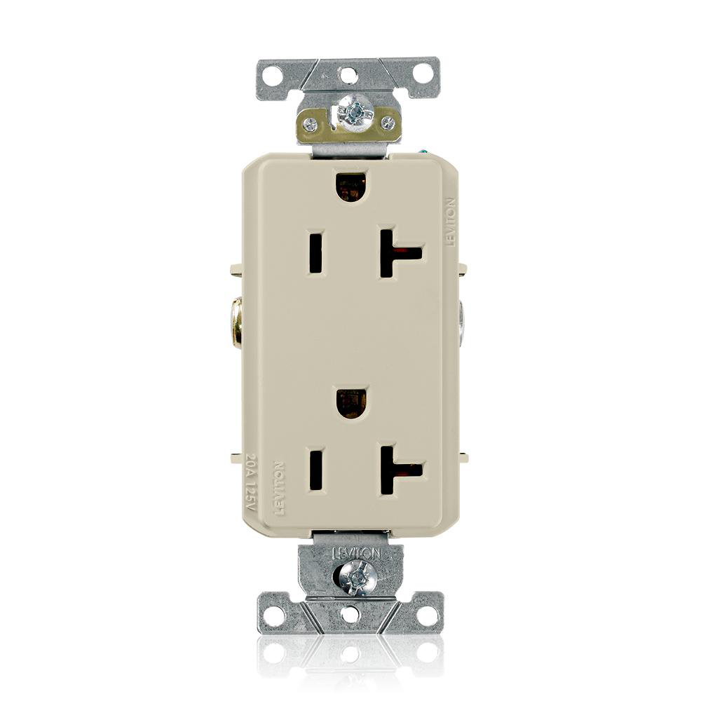 Product image for Receptacle 5-20R duplex decora 20A 125V ivory