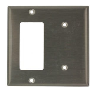 Product image for Wallplate combination standard 2-gang 1-decora/GFCI 1-blank SS